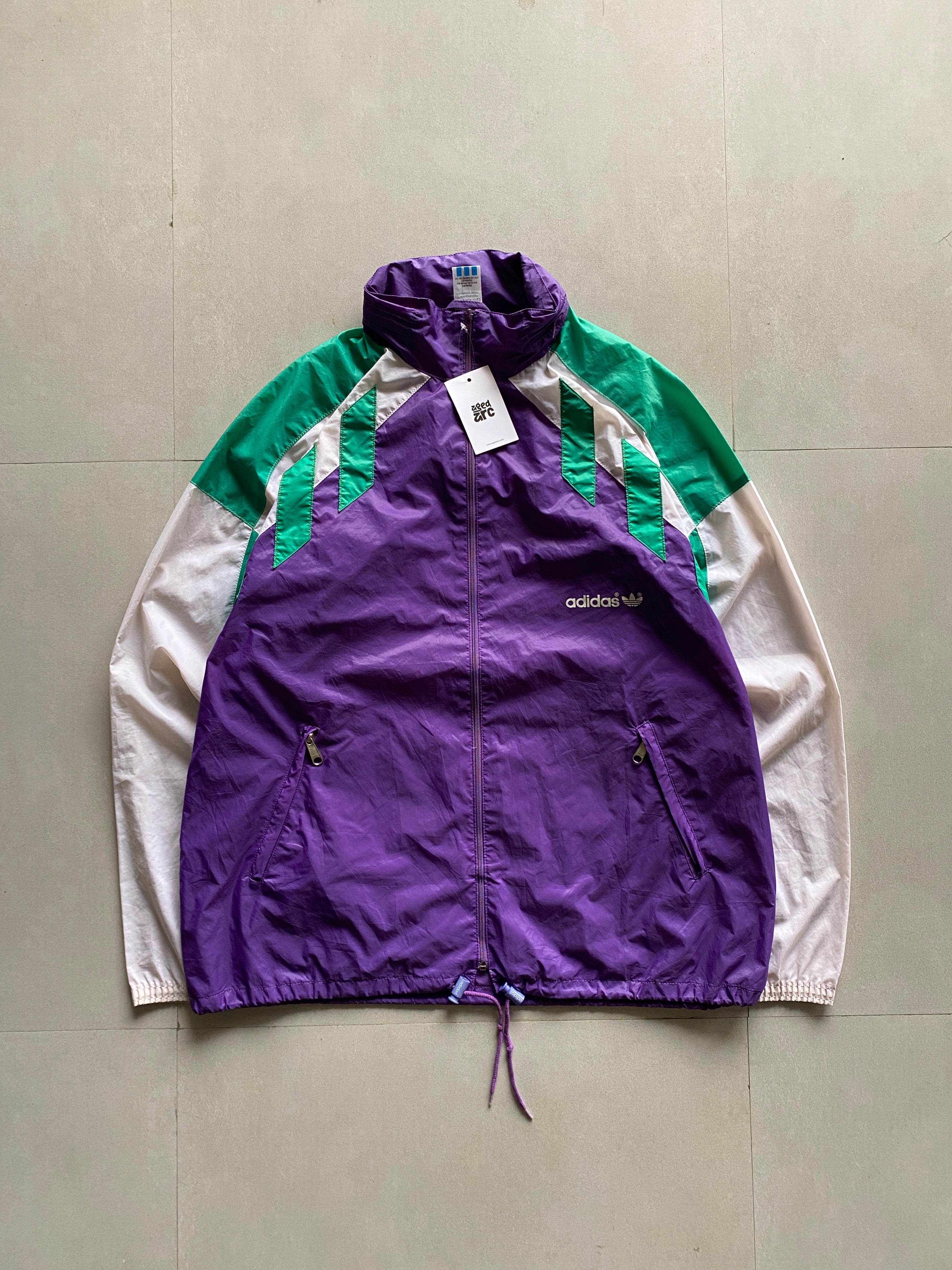 80s ADIDAS WINDBREAKER JACKET XL – Aged Arc - Main Image