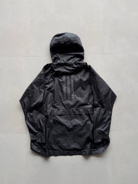 ADIDAS BLACK PACKABLE HOODED JACKET - M