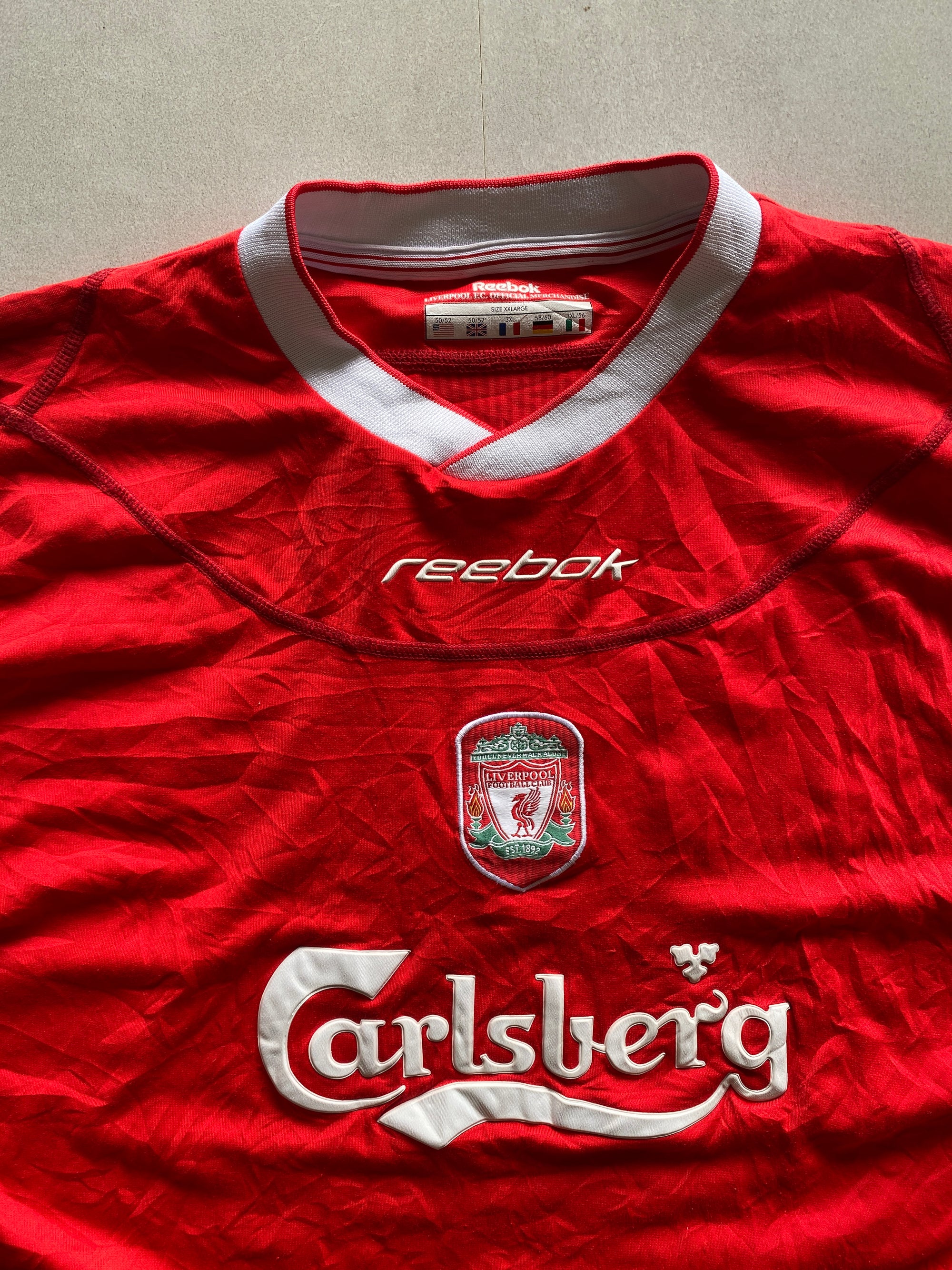 2002 REEBOK LIVERPOOL JERSEY - XL