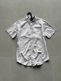 RALPH LAUREN STRIPED HALF SLEEVE SHIRT - M