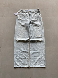 H&M DISTRESSED BAGGY DENIM - M