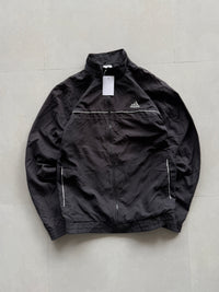 ADIDAS BLACK TRACK JACKET - L