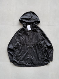 ADIDAS BLACK PACKABLE HOODED JACKET - M