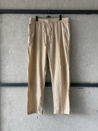 H&M STRIPED LINEN PANT - L