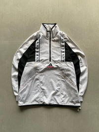 90s ADIDAS QUARTER ZIP JACKET - XL