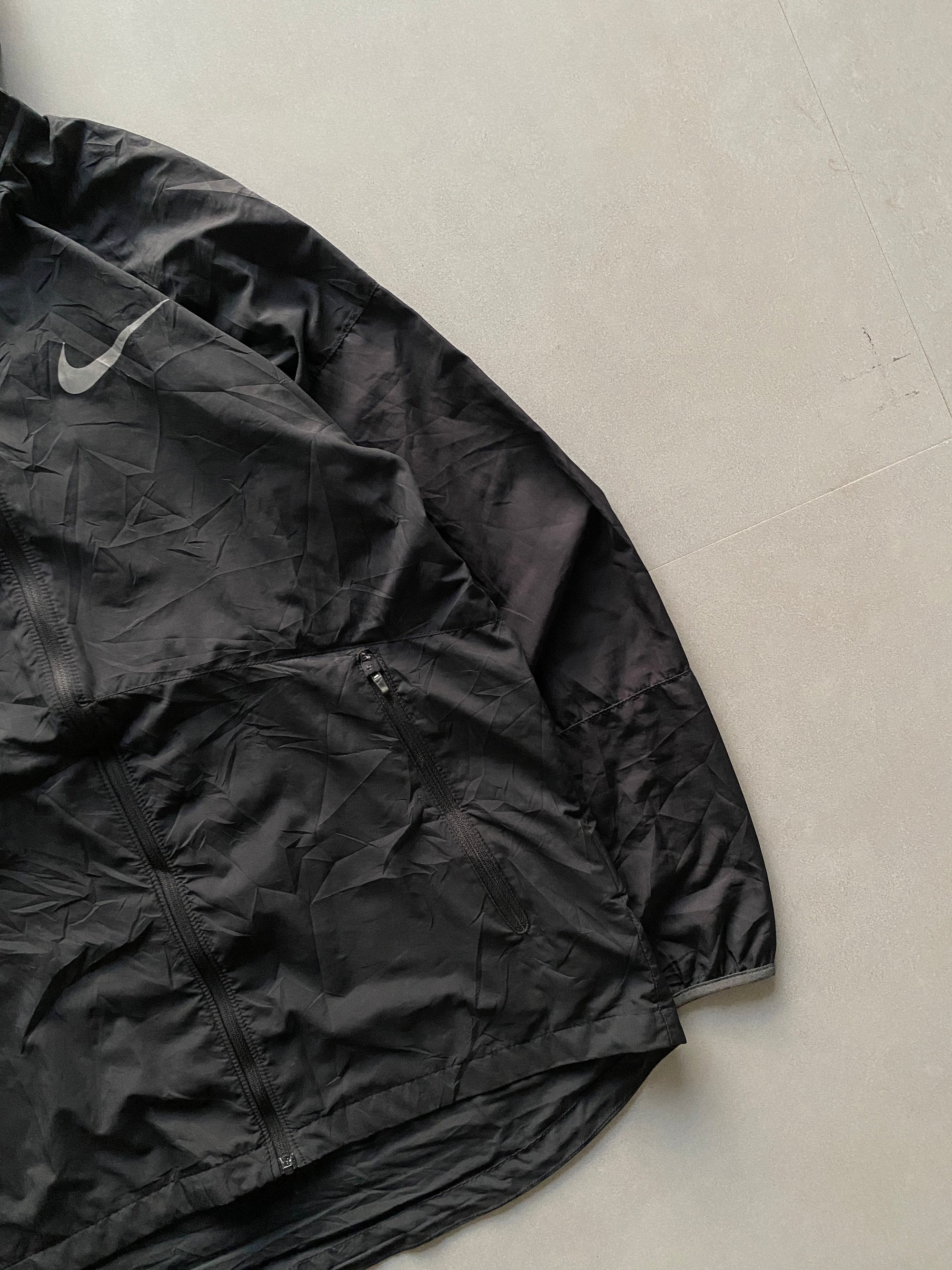 HOODED NIKE RUNNING JACKET - M