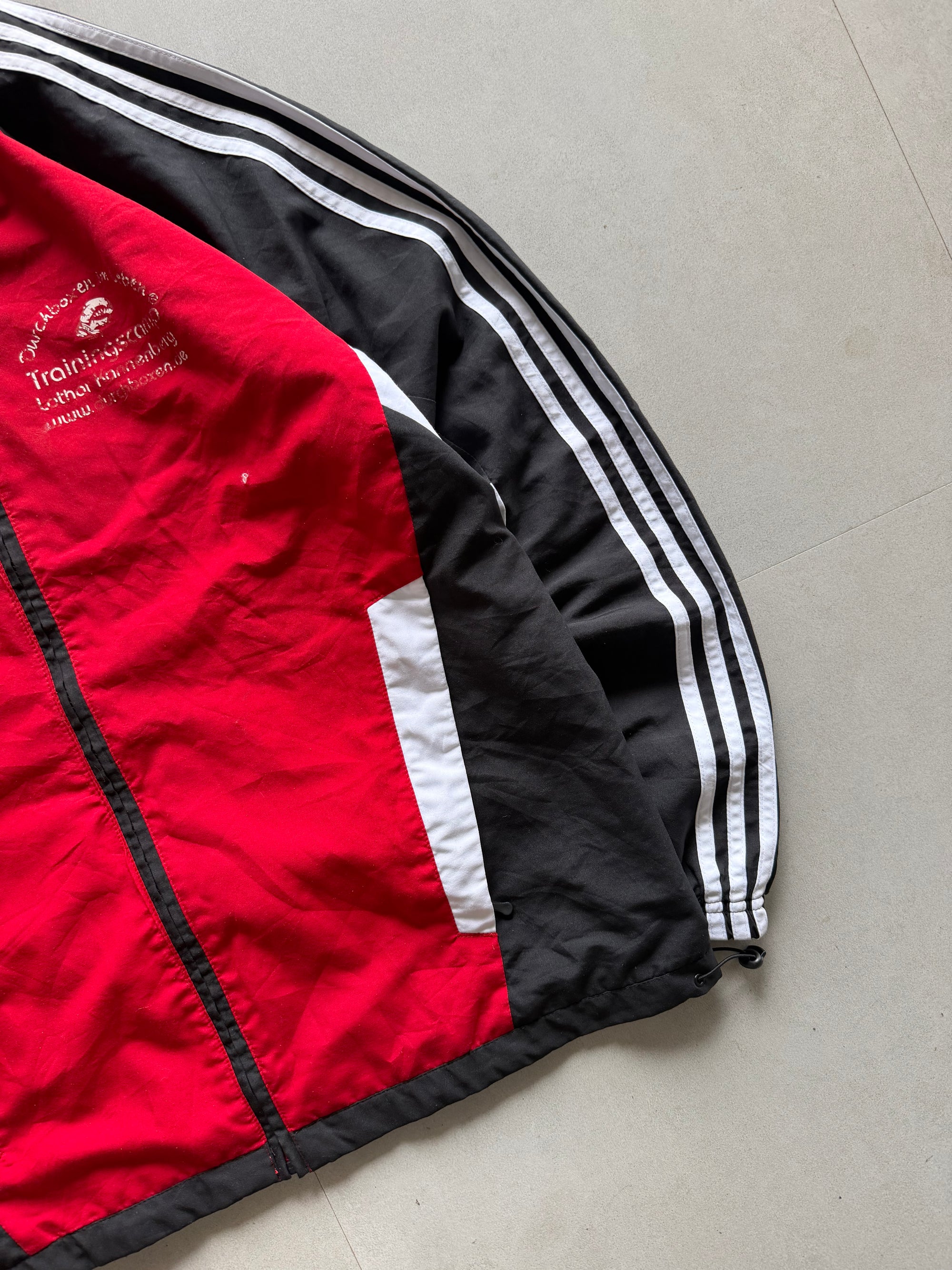 VINTAGE ADIDAS STRIPED JACKET - L