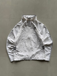 ADIDAS WHITE TRACK JACKET - M