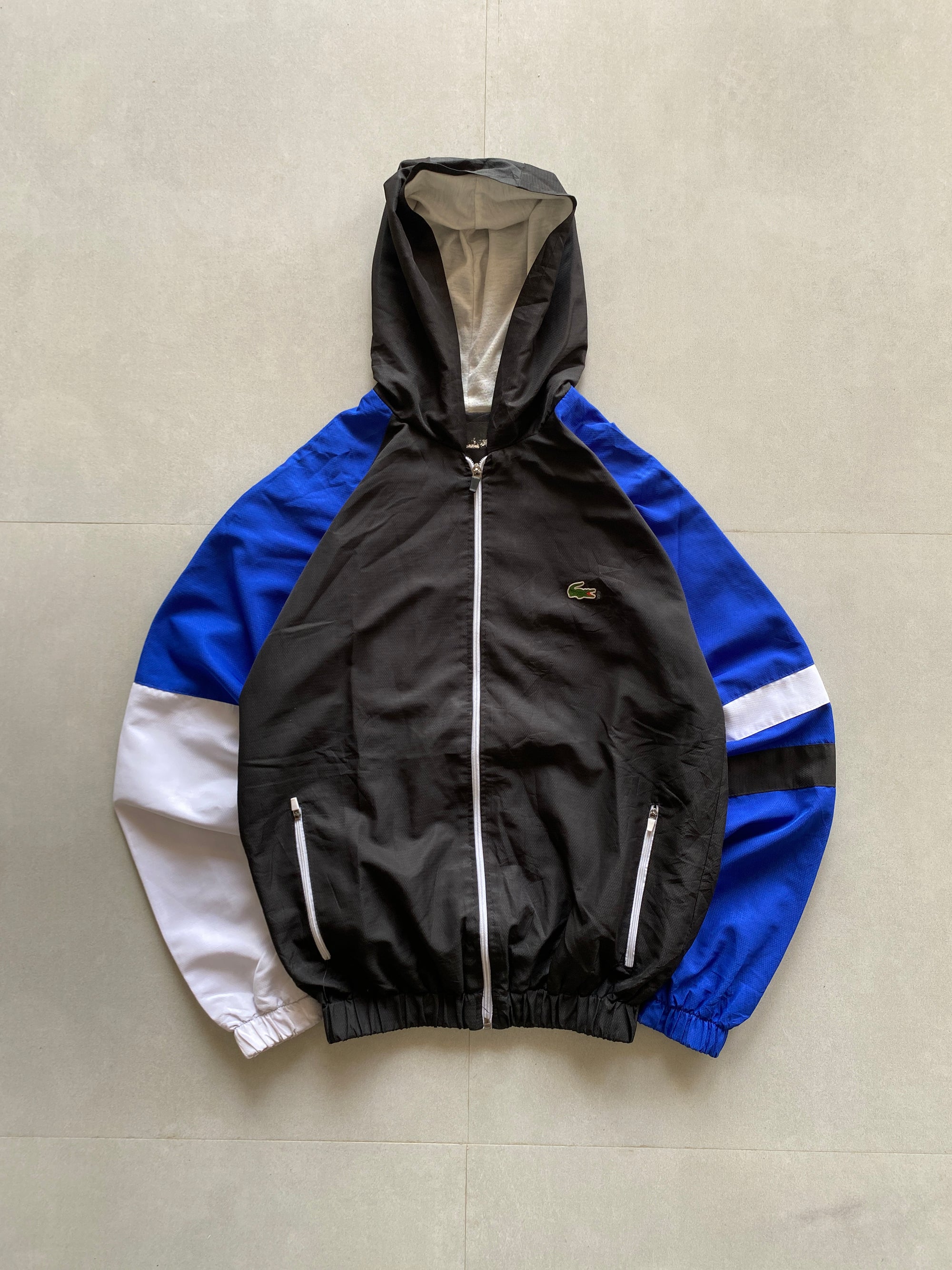 VINTAGE LACOSTE HOODED JACKET - M