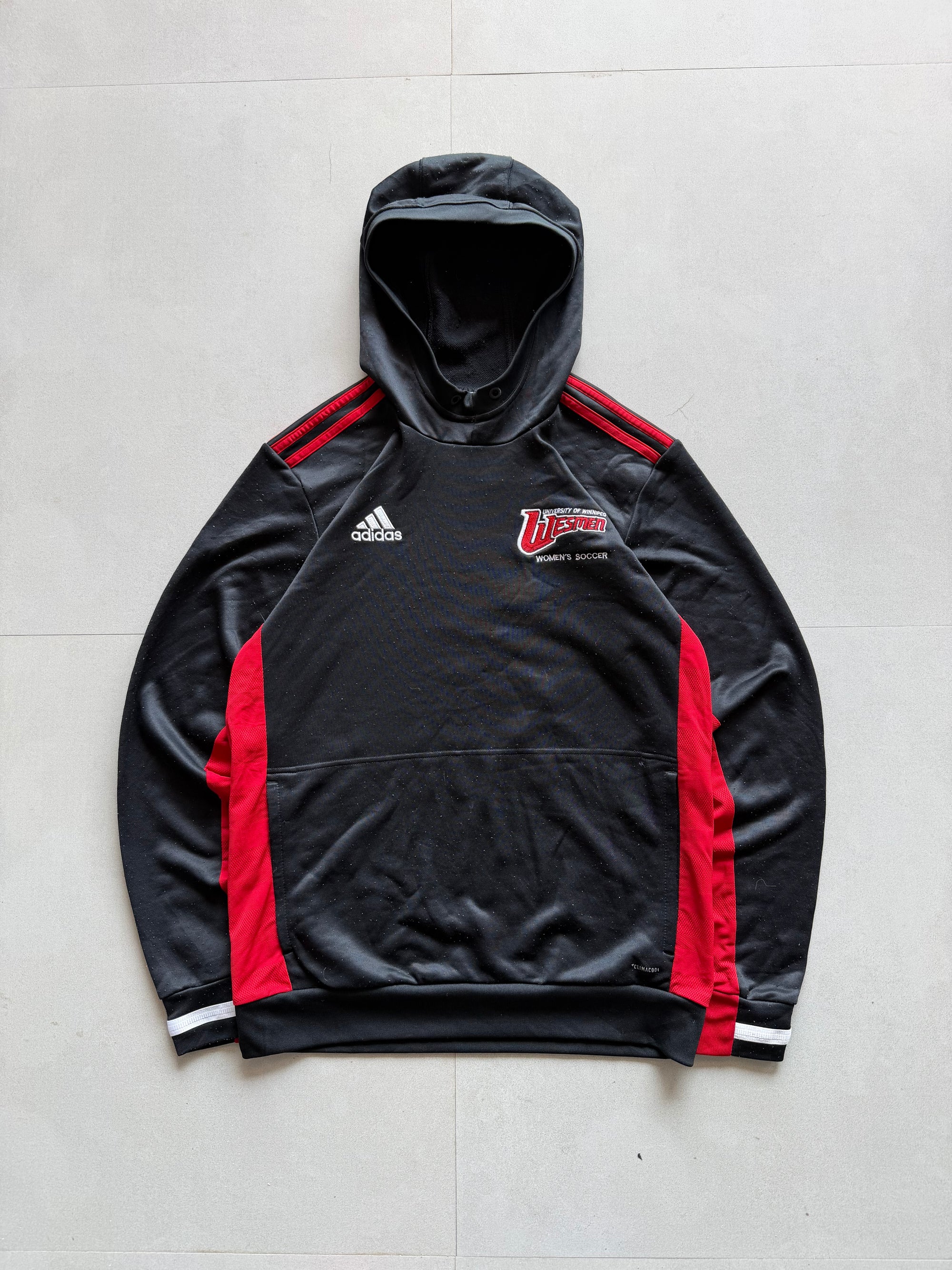 ADIDAS STRIPED HOODIE - S