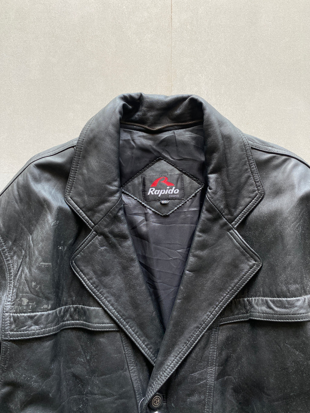 VINTAGE RAPIDO LEATHER BOMBER JACKET - M