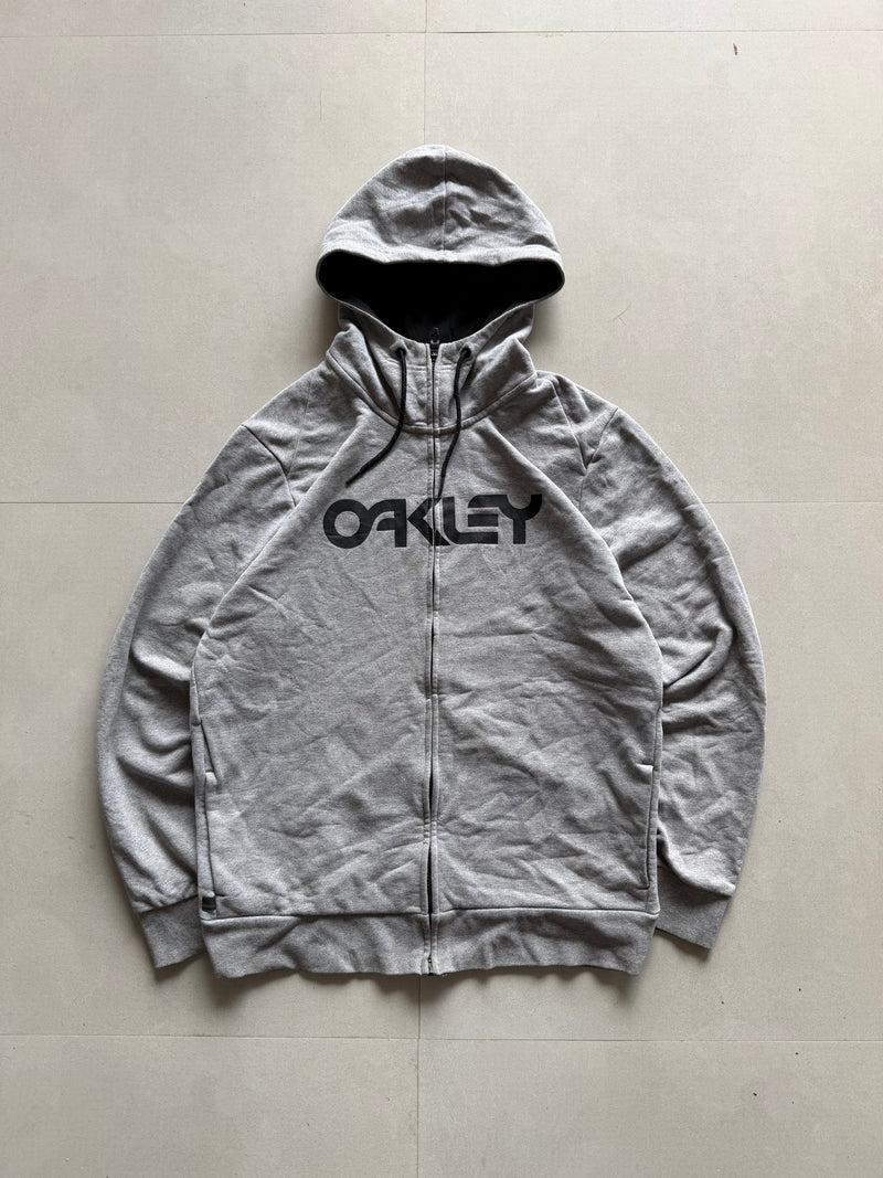 OAKLEY SPELL OUT ZIPPER HOODIE - L