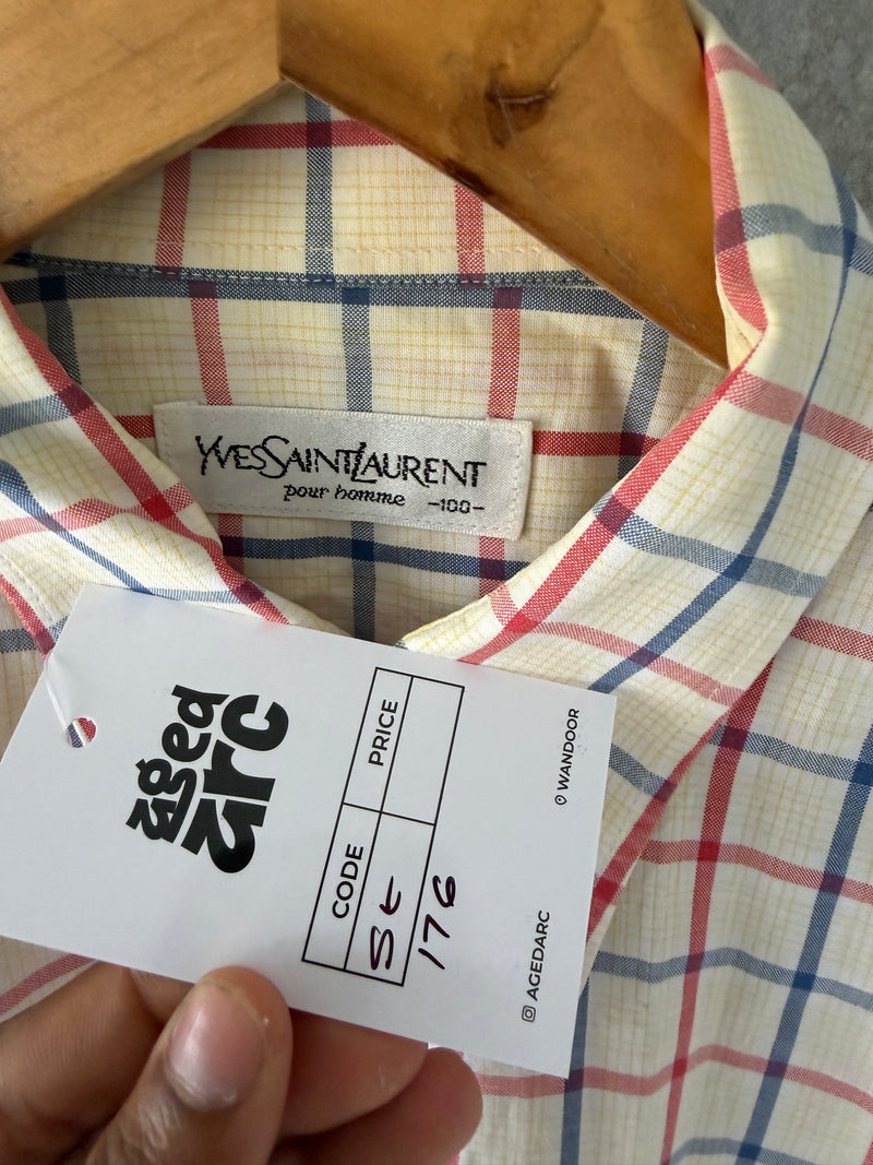 YSL CHECKERED SHIRT ST176 - L