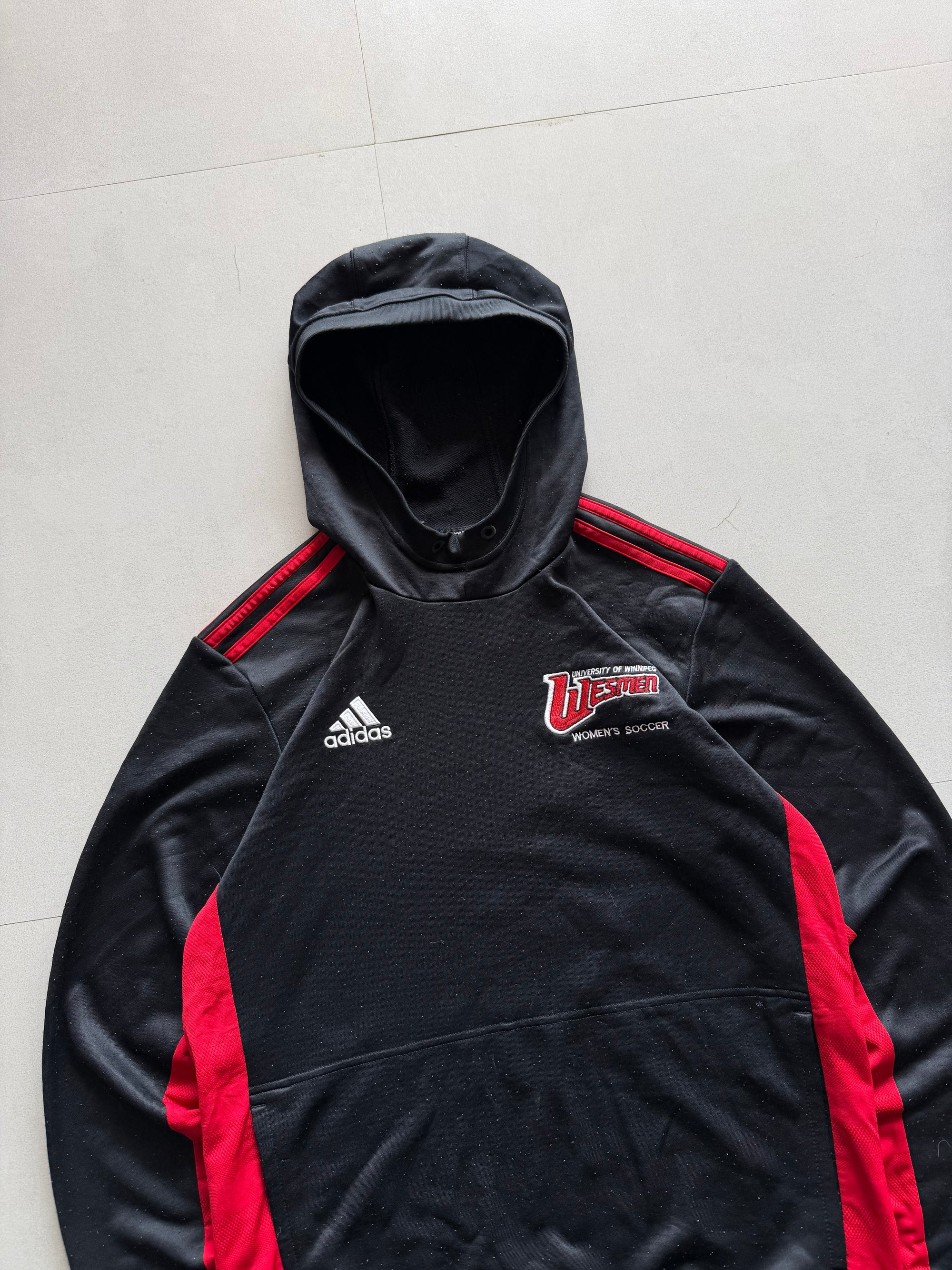 ADIDAS STRIPED HOODIE - S