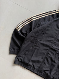 ADIDAS STRIPED HOODED JACKET - L