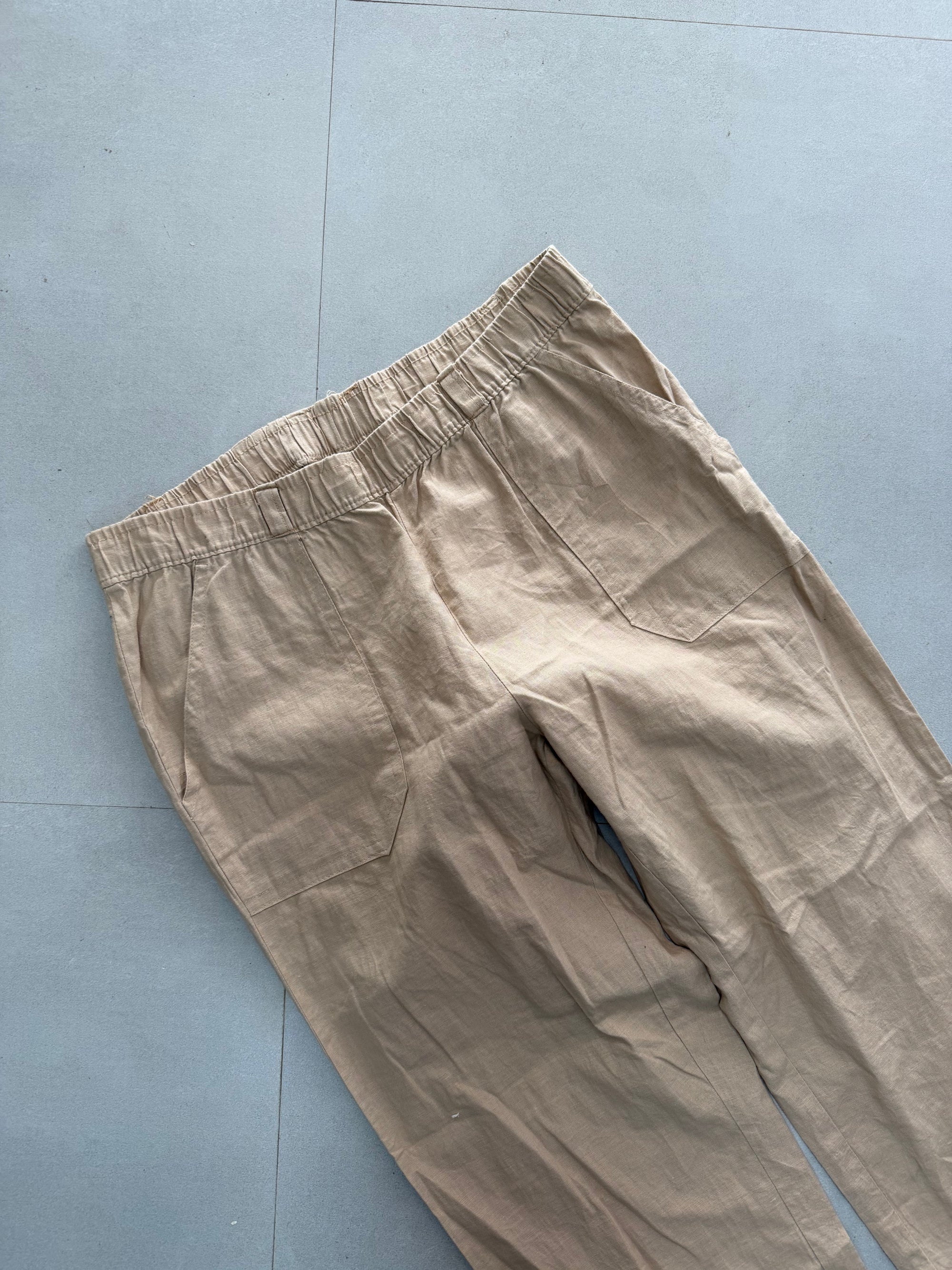 WIDE LEG LINEN PANT LNP47 - M