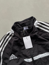 ADIDAS BLACK STRIPED JACKET - XL
