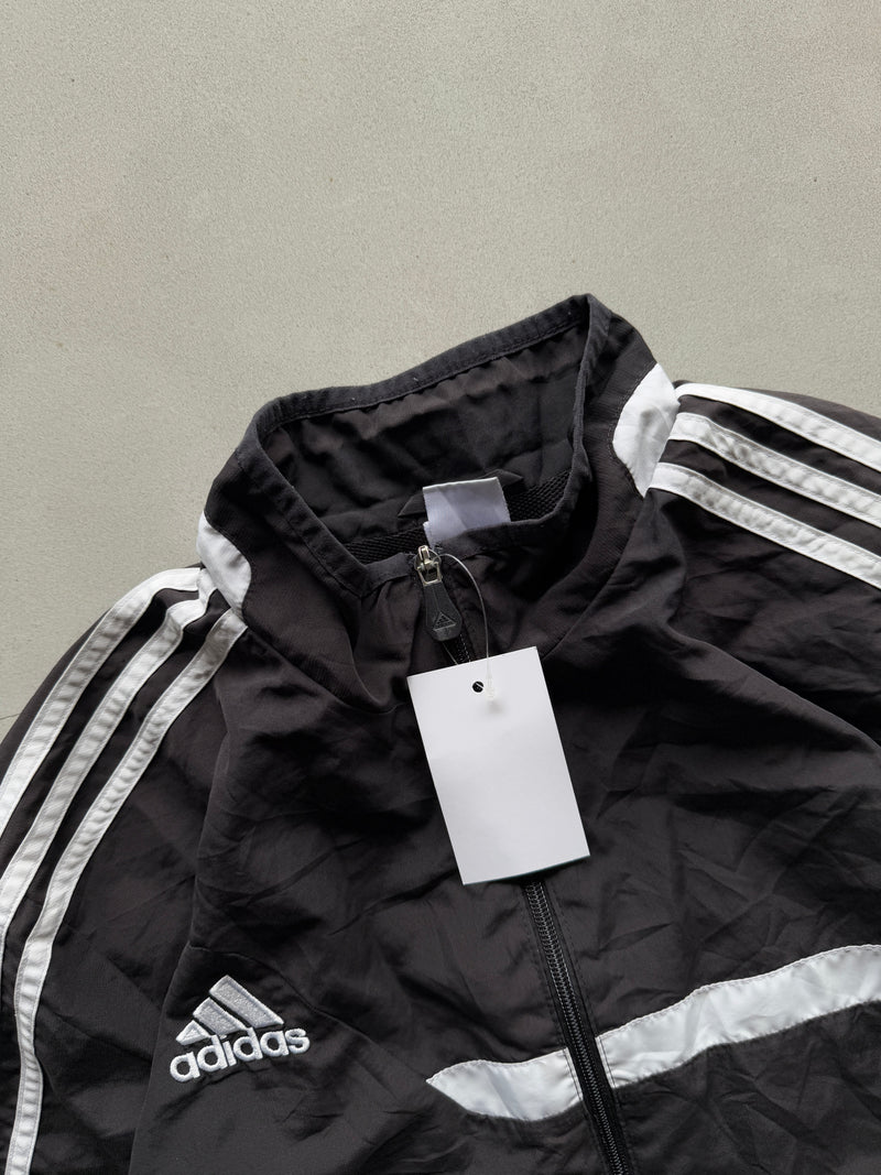 ADIDAS BLACK STRIPED JACKET - XL