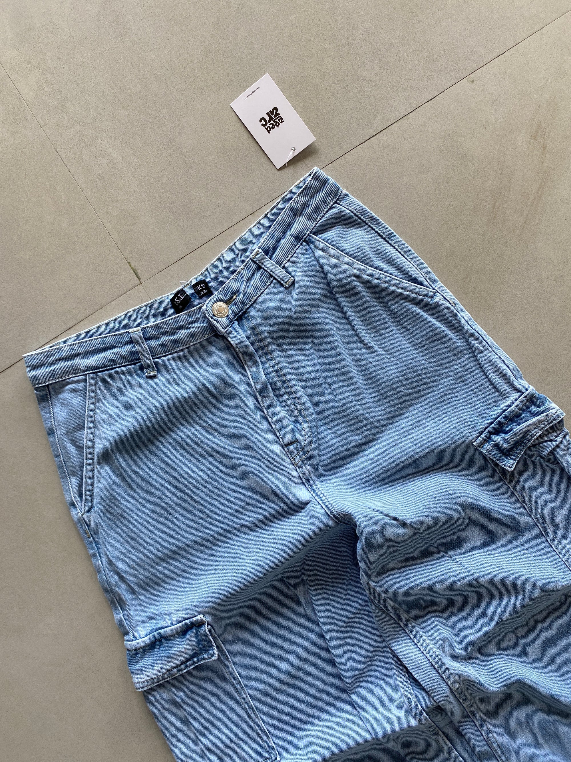 WIDE LEG BAGGY DENIM - M