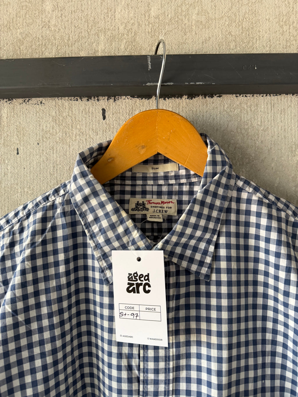 THOMOS MORON CHECKERD SHIRT - L ST97