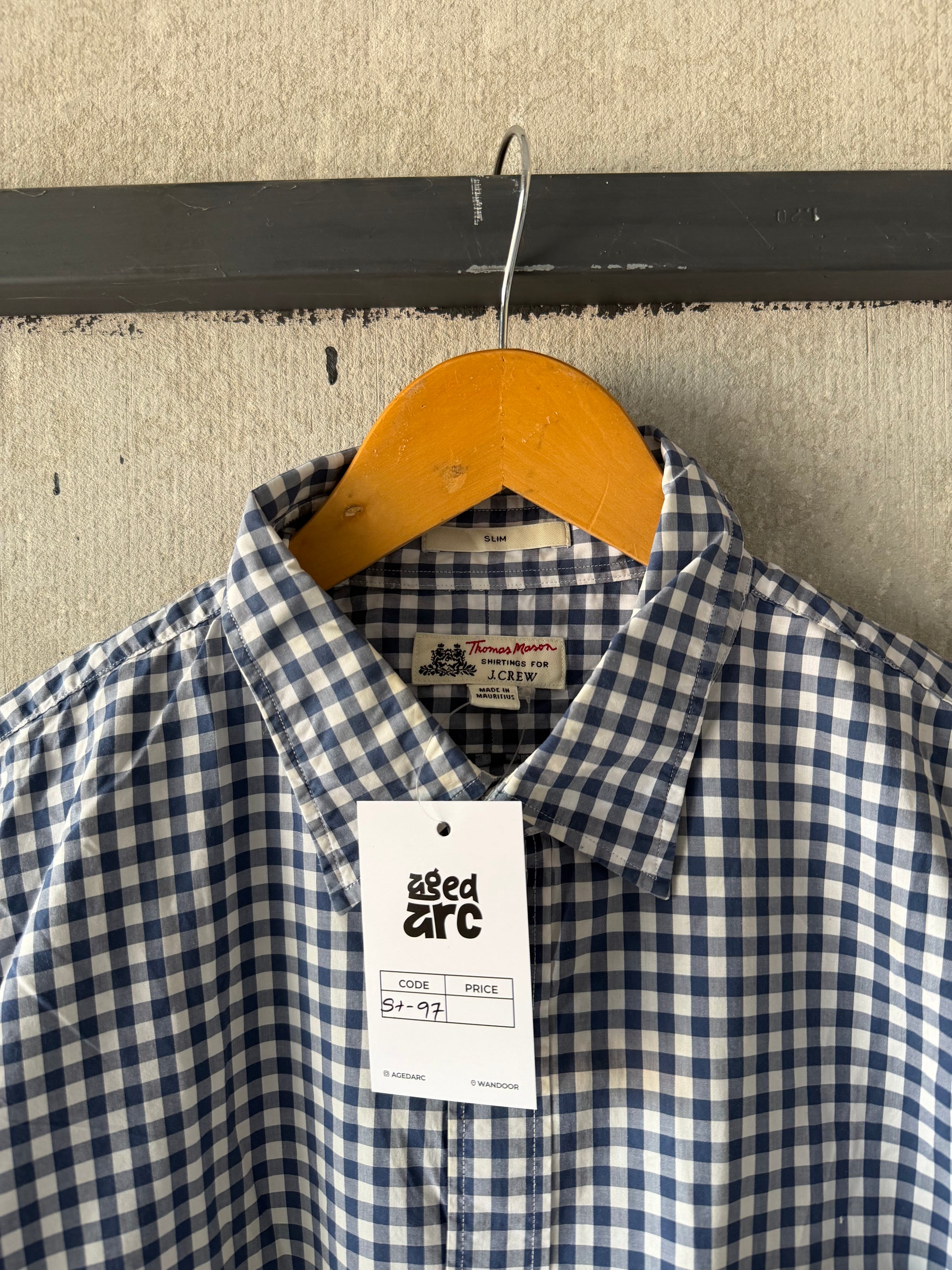 THOMOS MORON CHECKERD SHIRT - L ST97