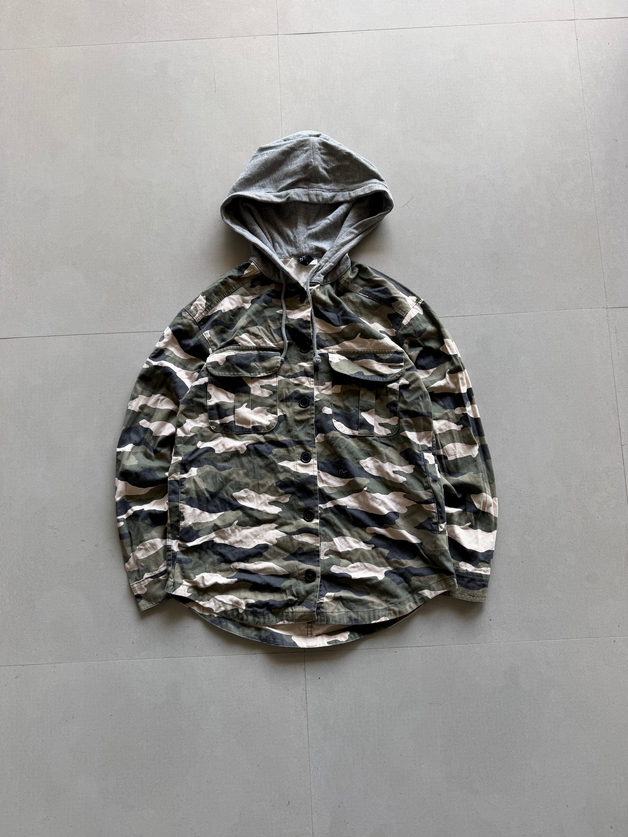 H&M HOODED FLANNEL JACKET -