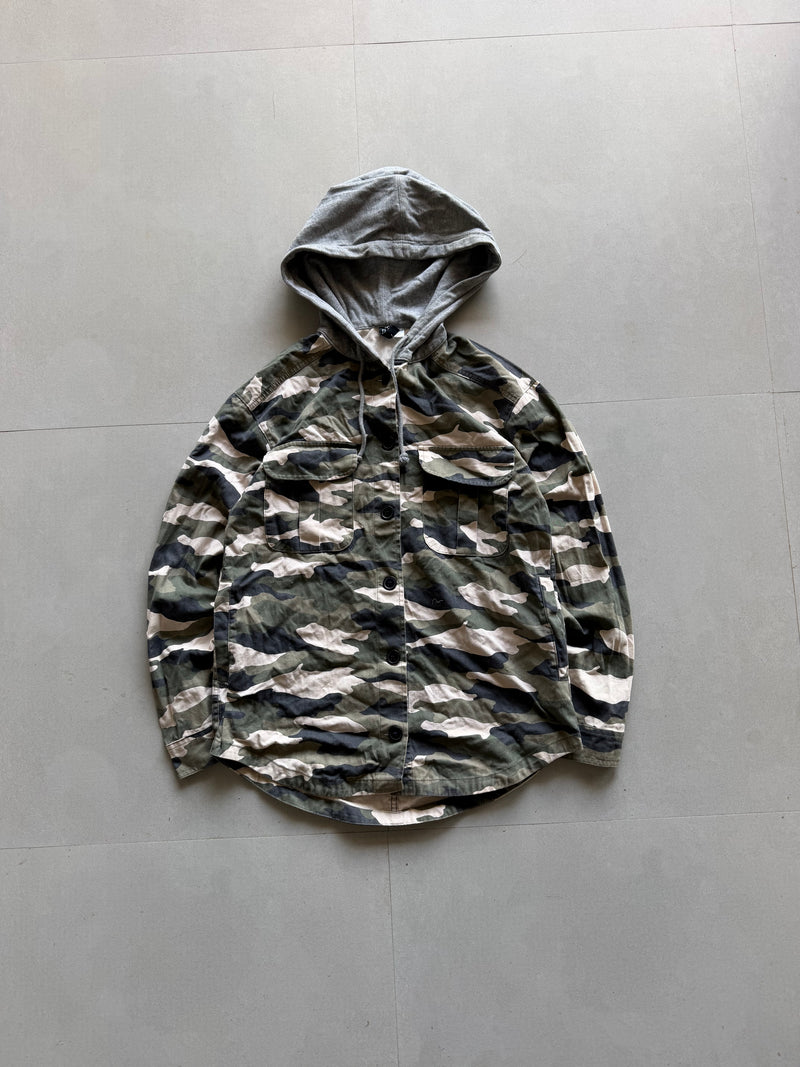 H&M HOODED FLANNEL JACKET -