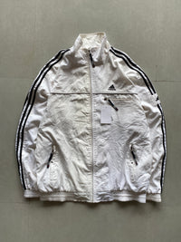 ADIDAS WHITE STRIPED JACKET - XL