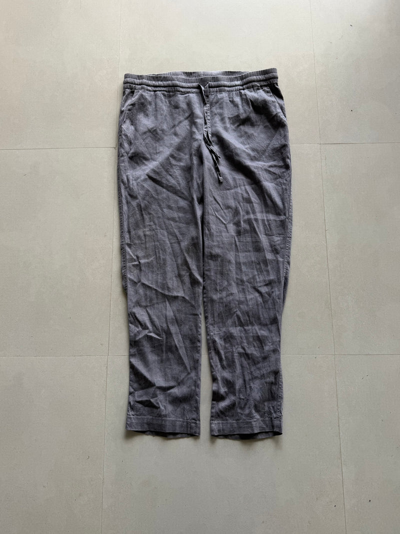 STRIGHT FIT LINEN PANT - M