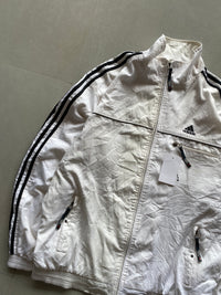 ADIDAS WHITE STRIPED JACKET - XL