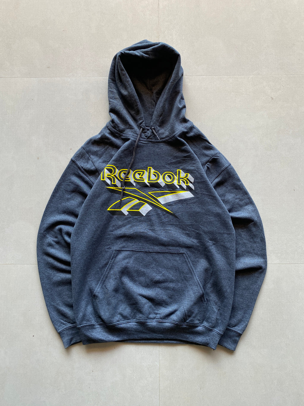 VINTAGE REEBOK BIG LOGO HOODIE - M