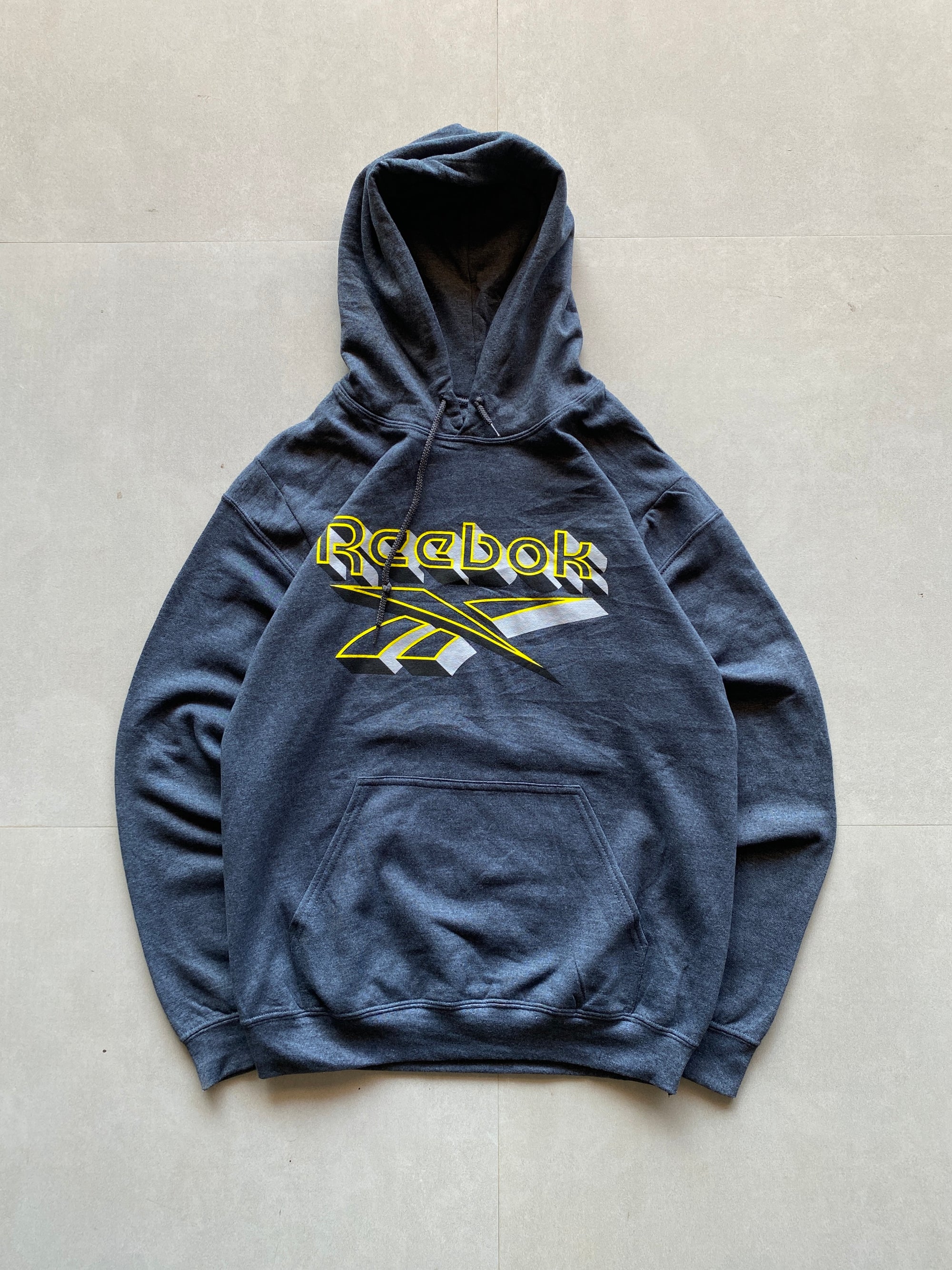 VINTAGE REEBOK BIG LOGO HOODIE - M
