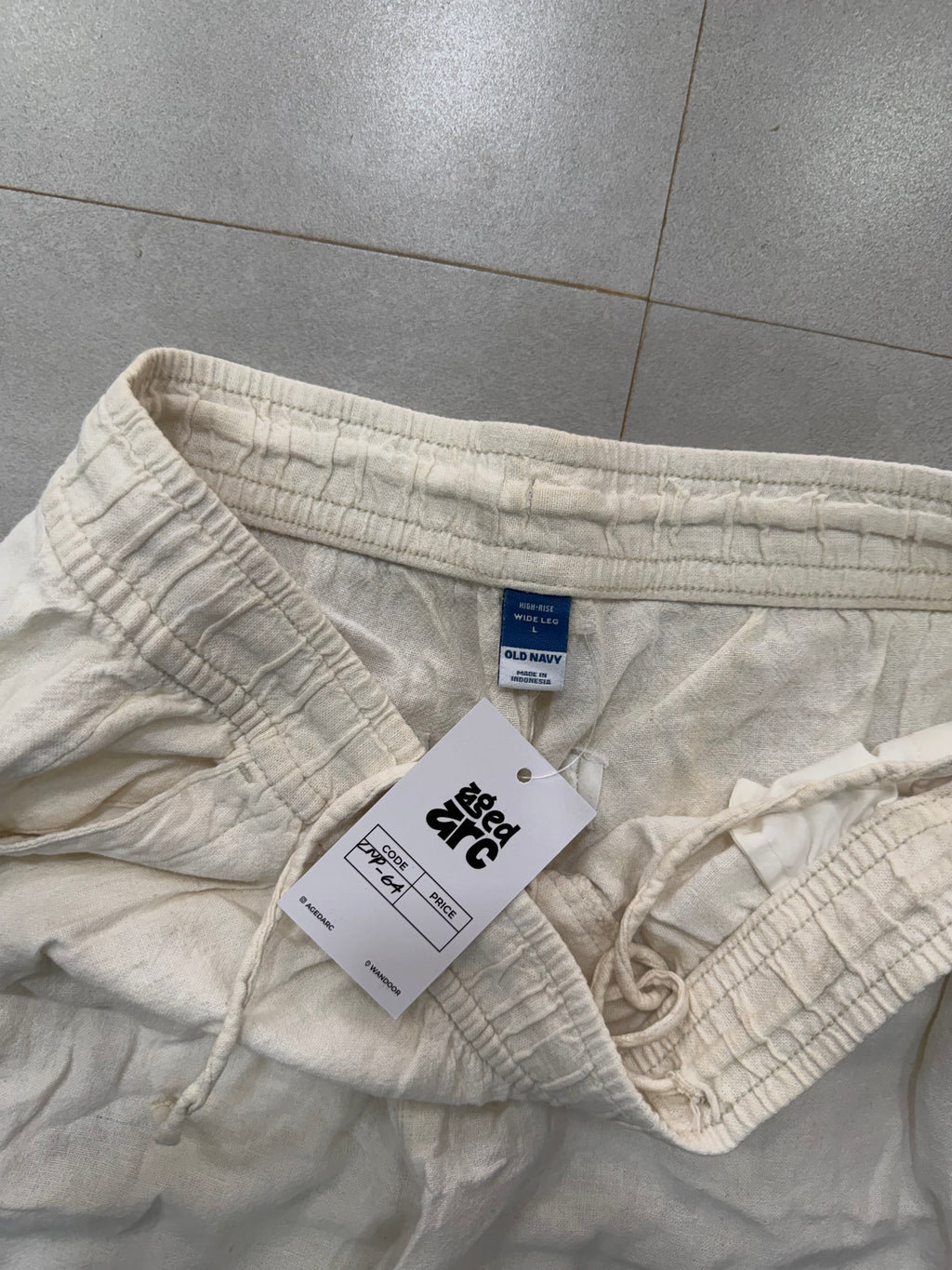 LNP64 BAGGY LINEN PANT - M