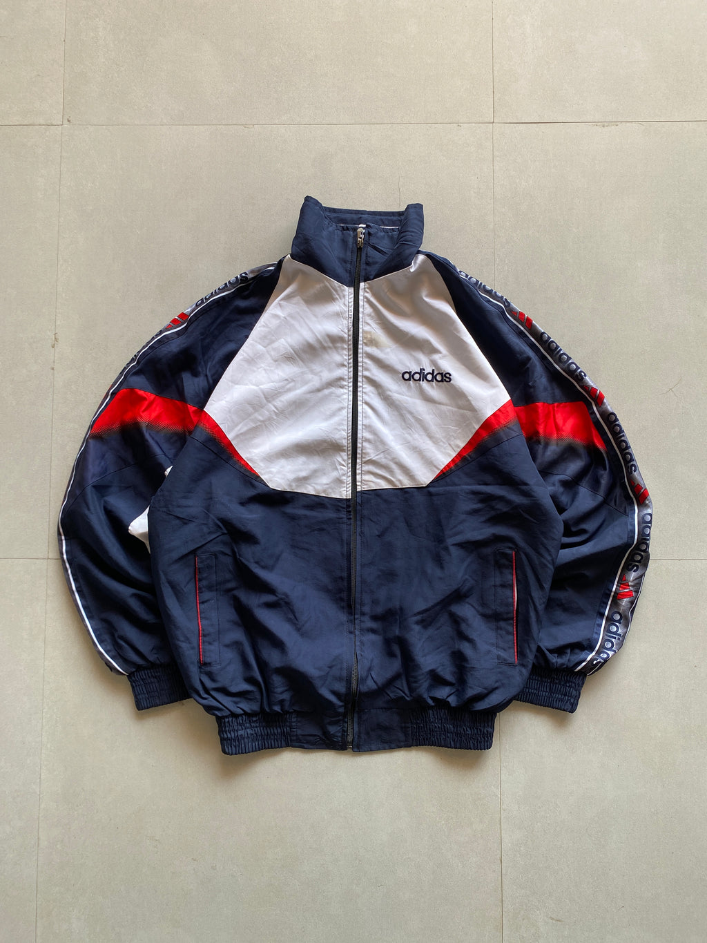 90s ADIDAS BIG LOGO JACKET - L