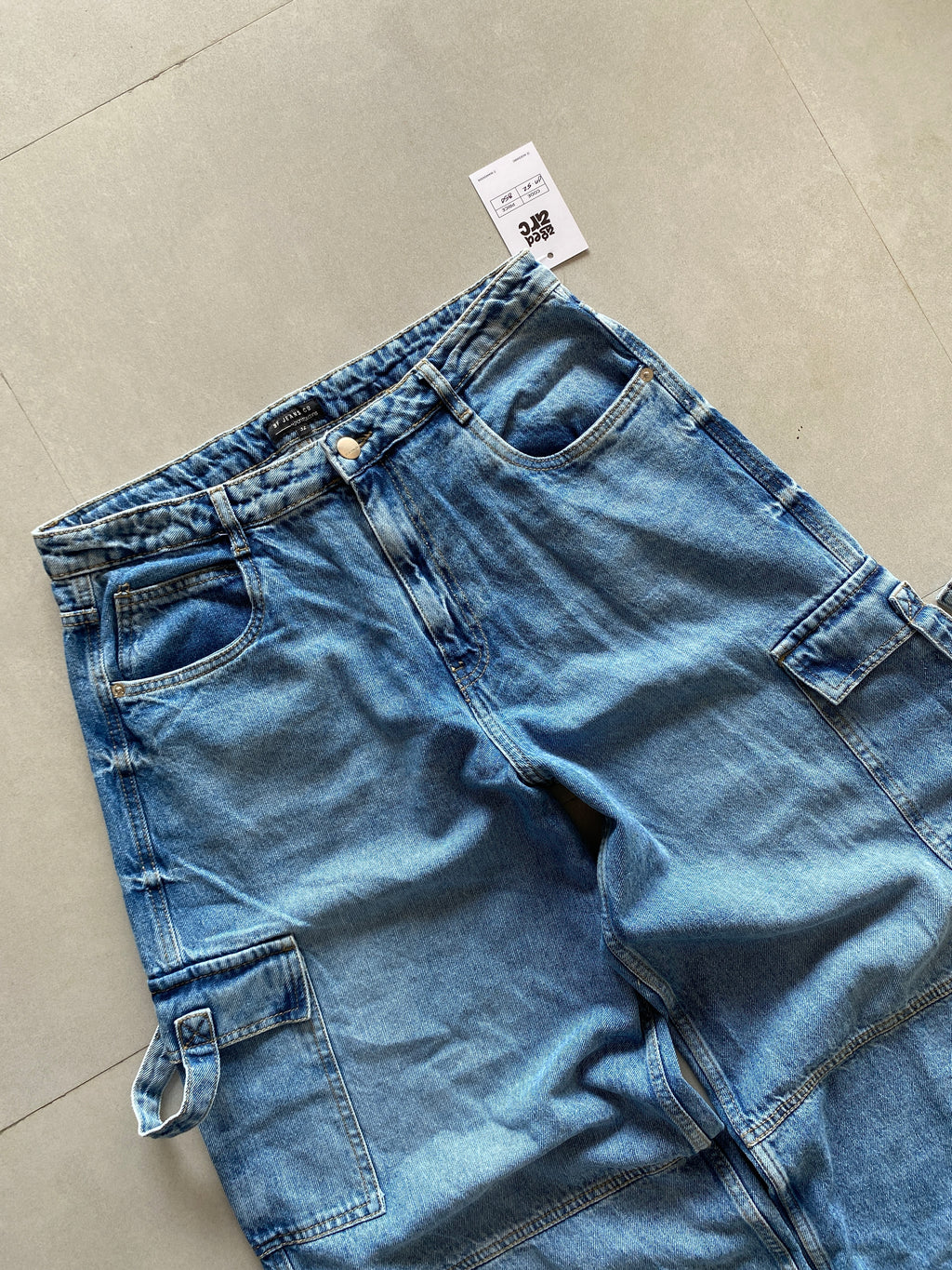 BAGGY MULTI POCKET DENIM - M