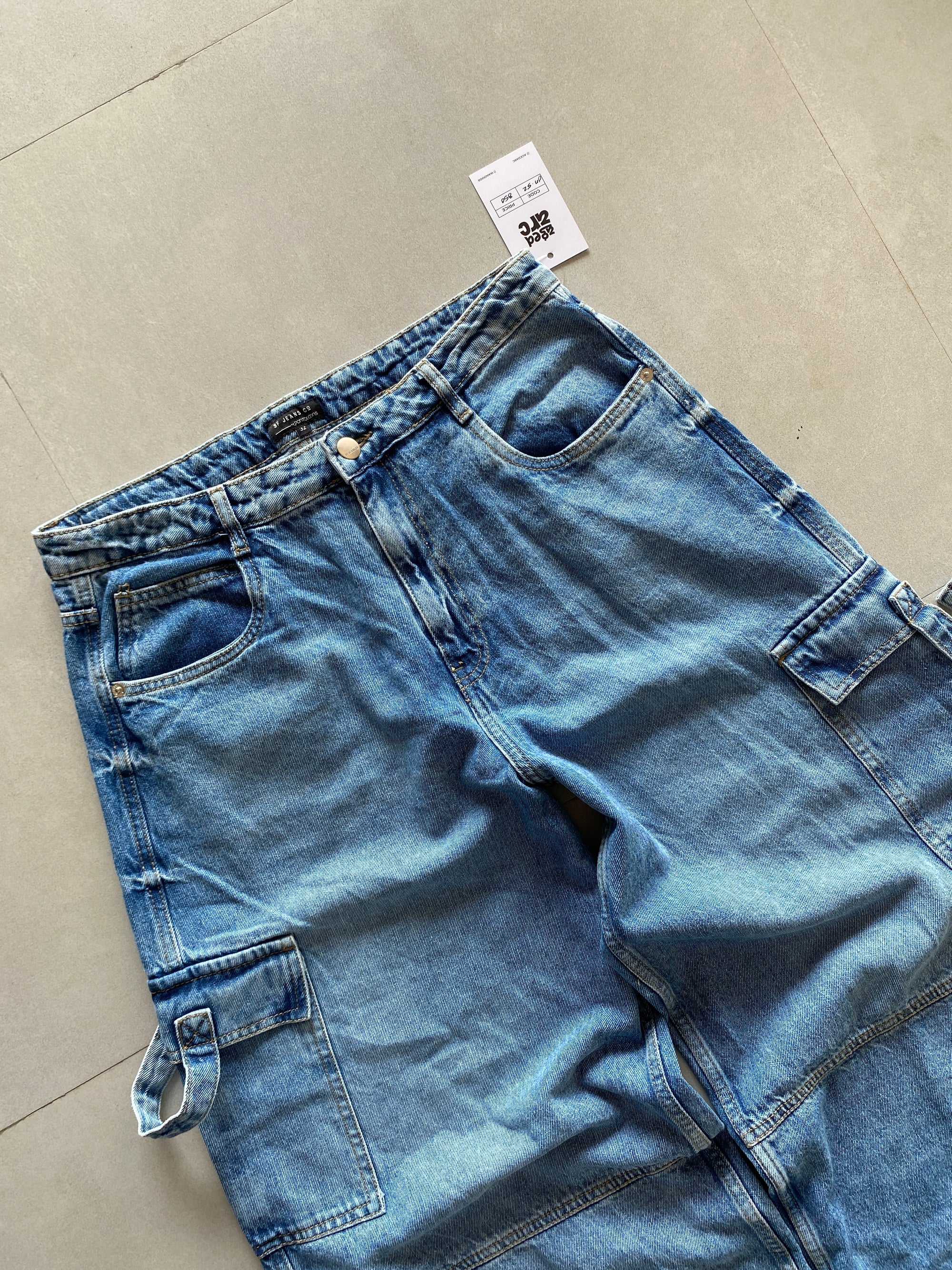 BAGGY MULTI POCKET DENIM - M