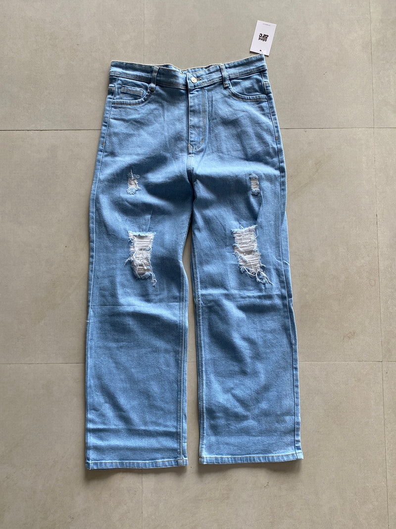 DISTRESSED BAGGY DENIM - XL