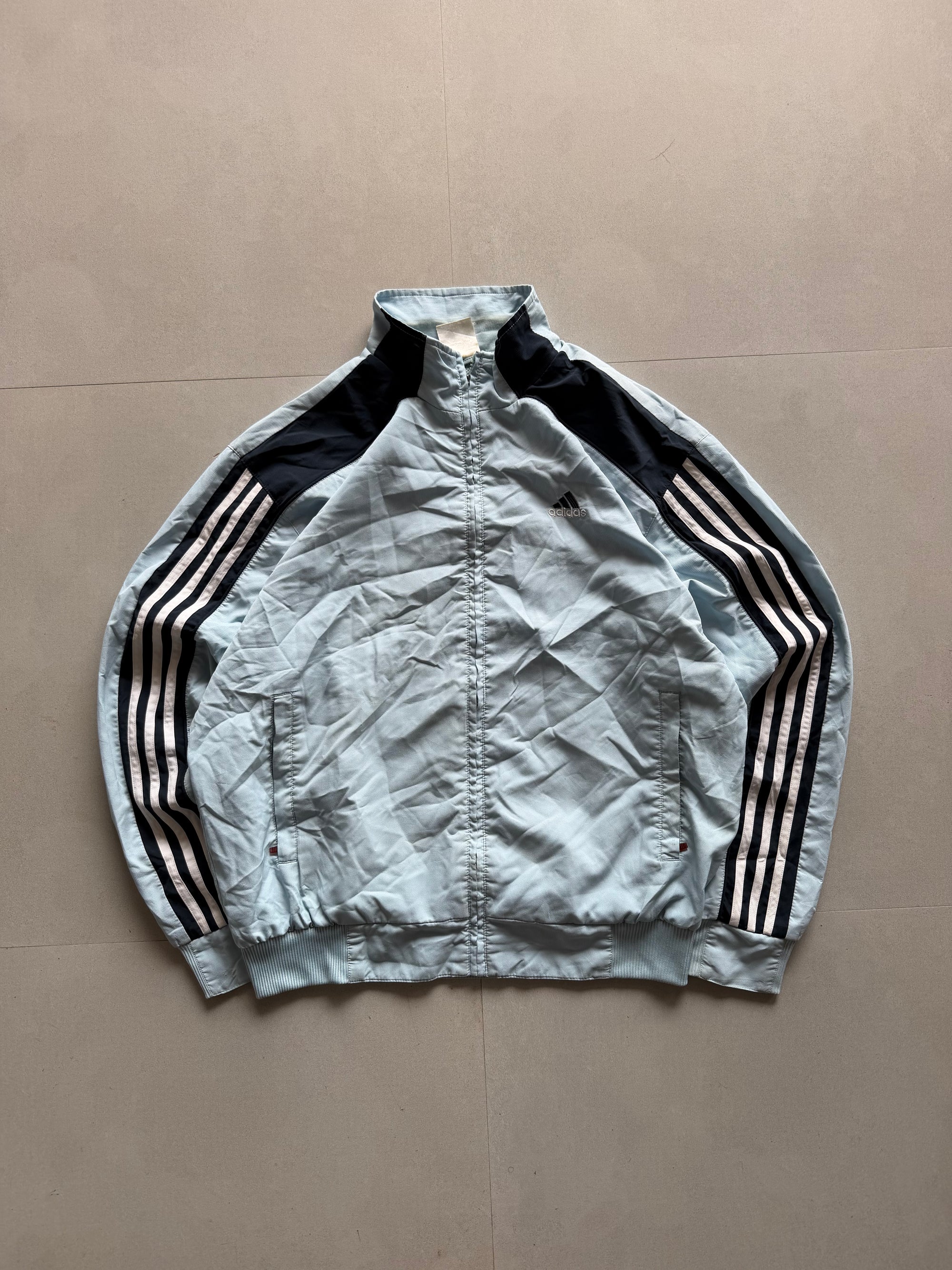 VINTAGE ADIDAS STRIPED JACKET - L
