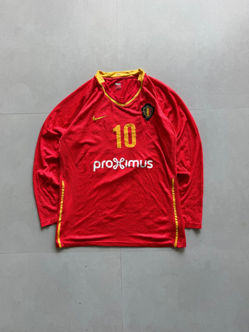 2002 NIKE BELGIUM PLAYER ISSUE JERSEY - M - Aged Arc