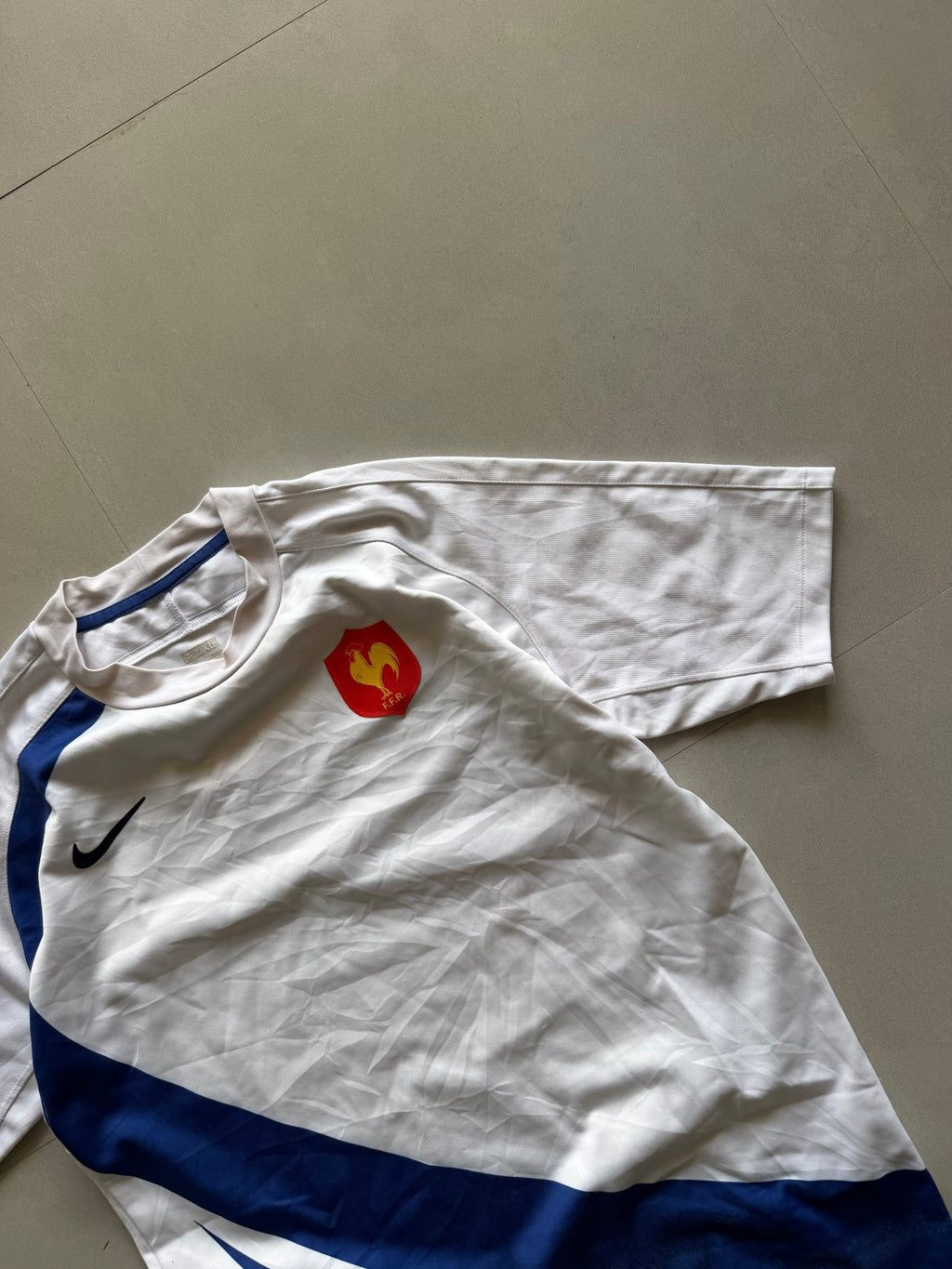 2007 NIKE FRANCE RUGBY JERSEY - M - Aged Arc