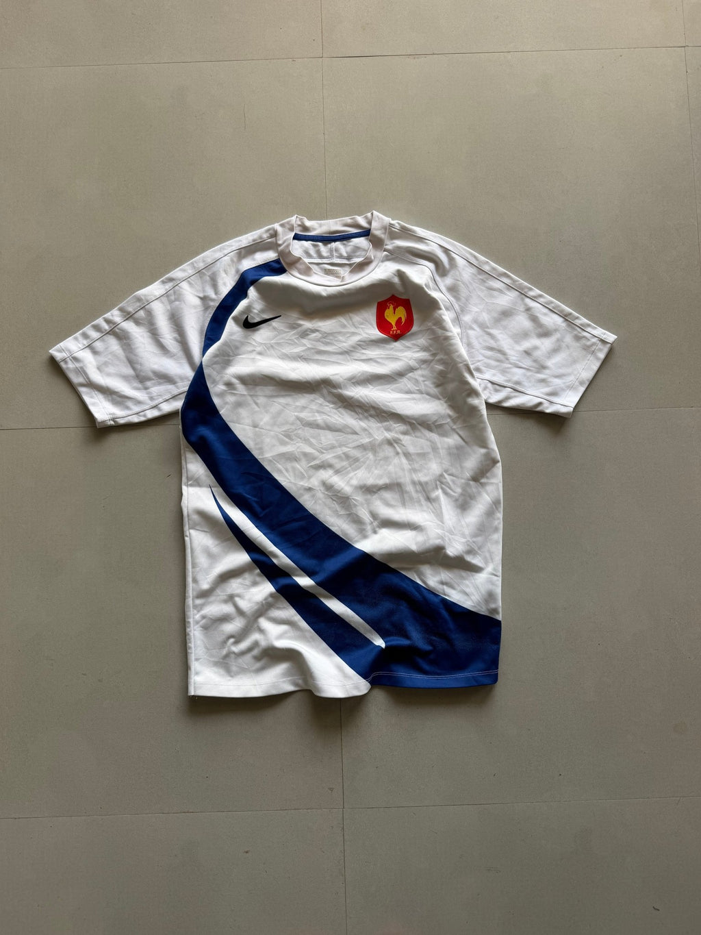 2007 NIKE FRANCE RUGBY JERSEY - M - Aged Arc