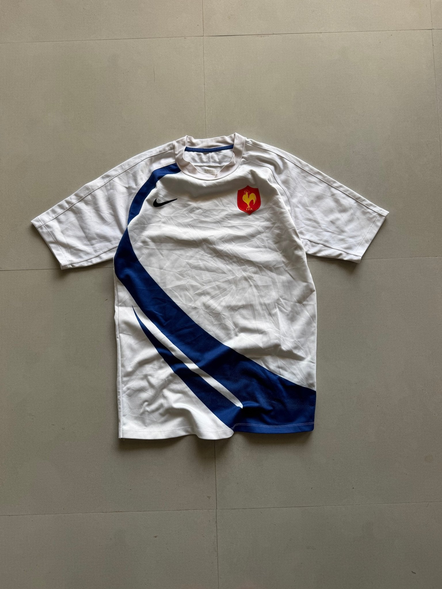 2007 NIKE FRANCE RUGBY JERSEY - M - Aged Arc