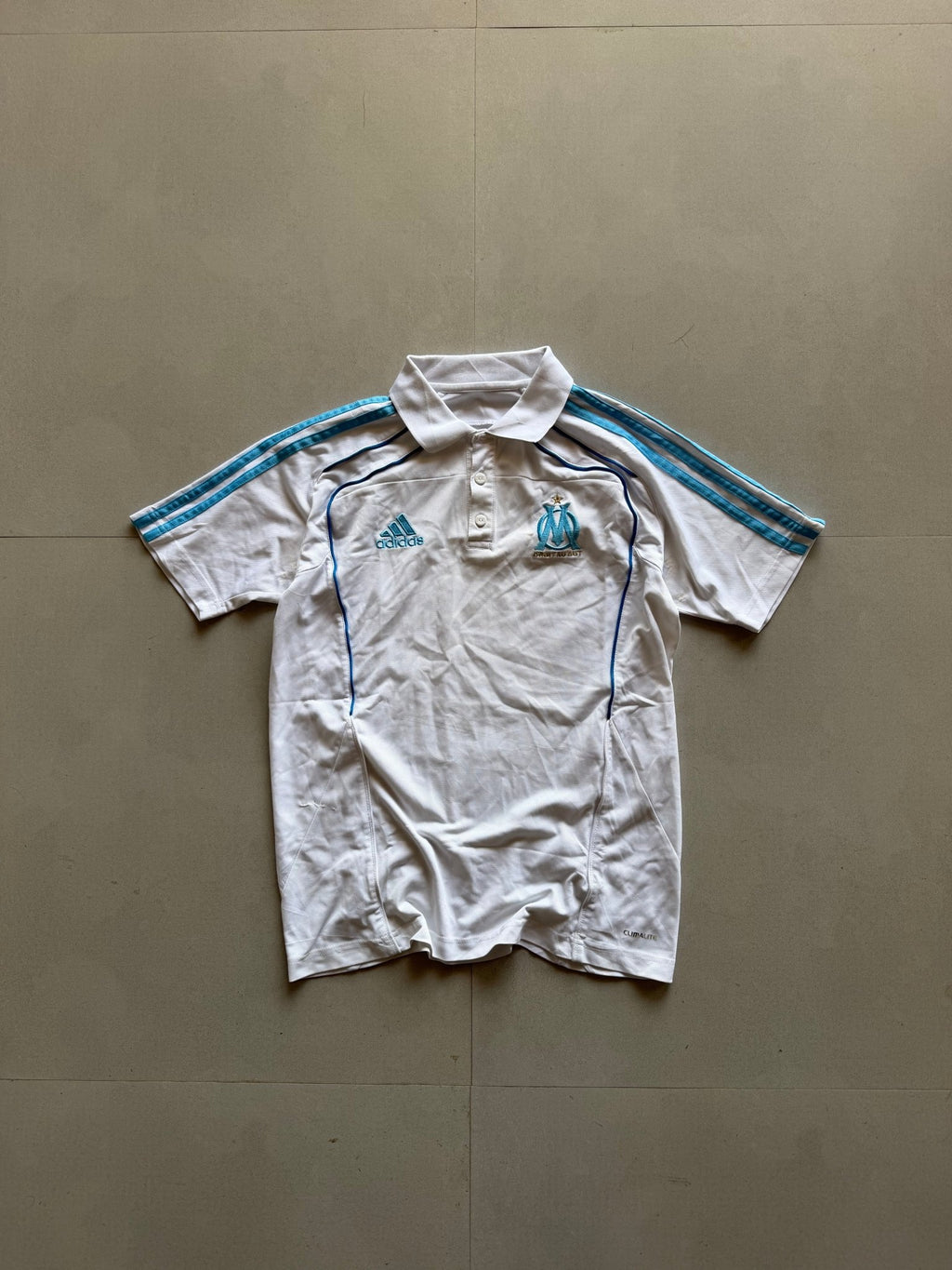2010 ADIDAS OLIMPIQUE MARSEILLE JERSEY - M - Aged Arc