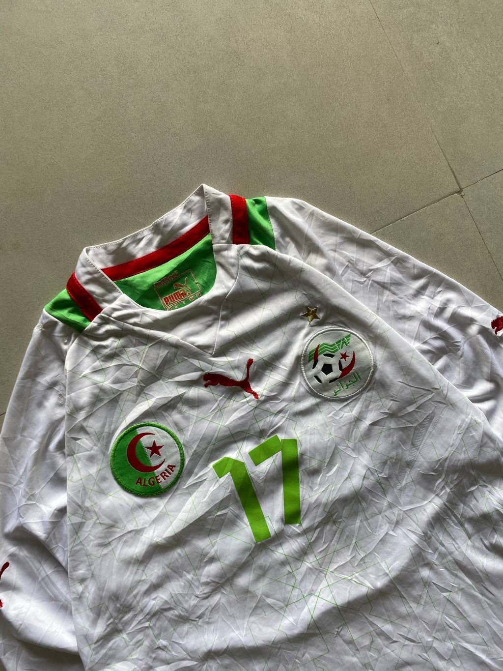 2014 PUMA ALGERIA GUEDIORA (17) JERSEY - S - Aged Arc
