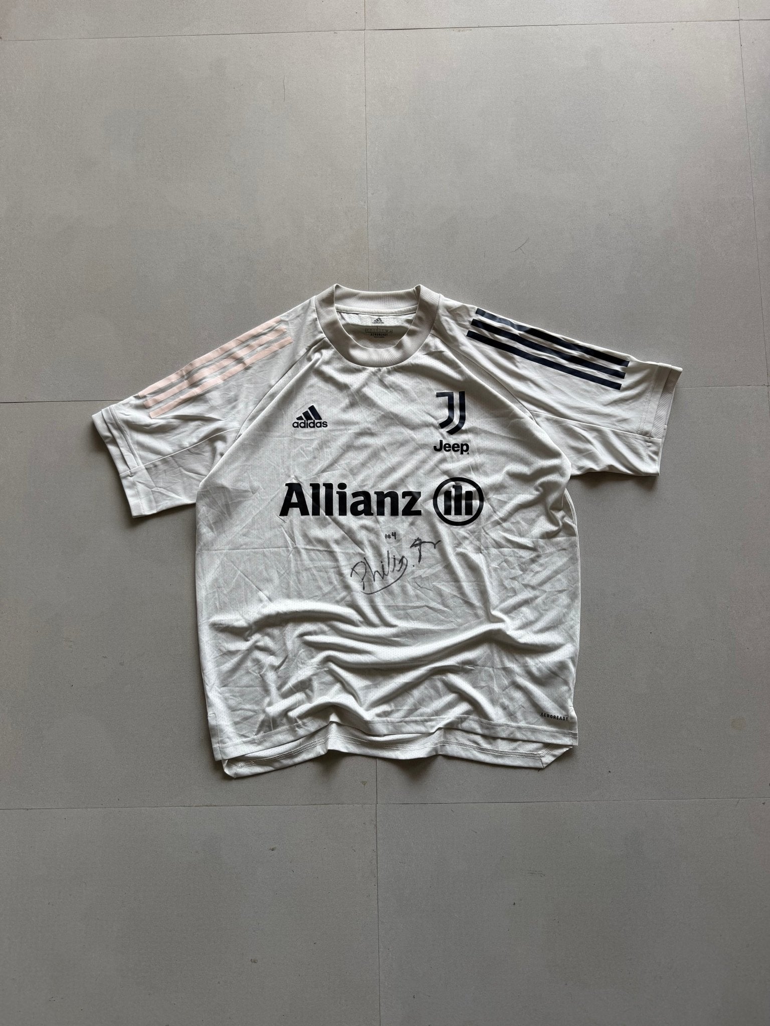 2021 ADIDAS JUVENTUS SIGNED TRAINING JERSEY - XL - Aged Arc