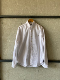 RALPH LAUREN SOLID WHITE SHIRT - M