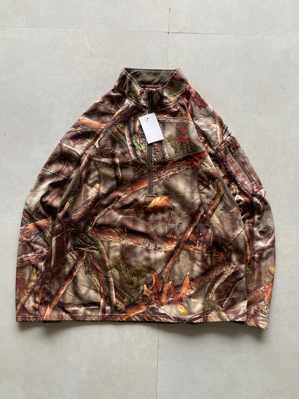 REAL TREE CAMOU QUARTER ZIP JACKET - XL