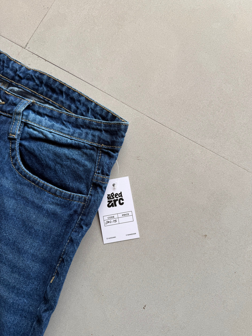 DN15 WIDE LEG DENIM - M