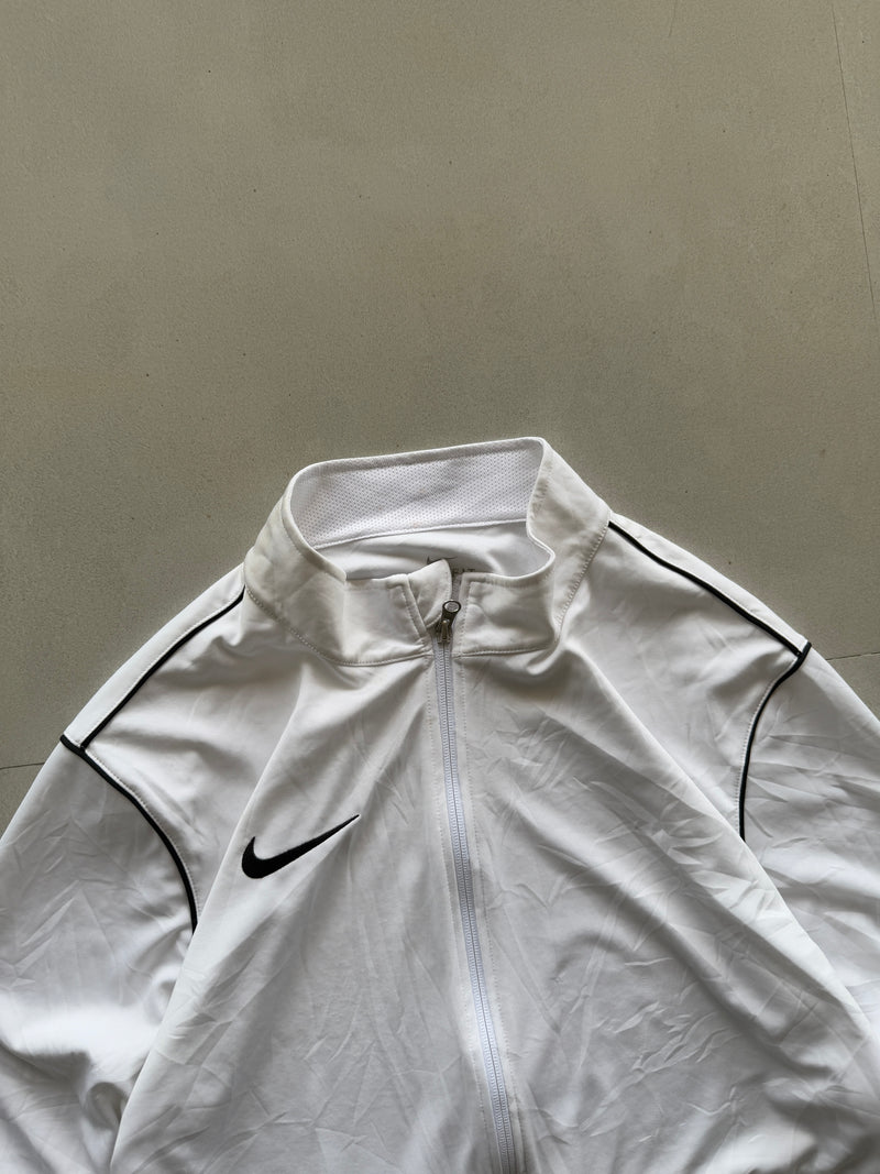 NIKE WHITE TRACK JACKET - XL
