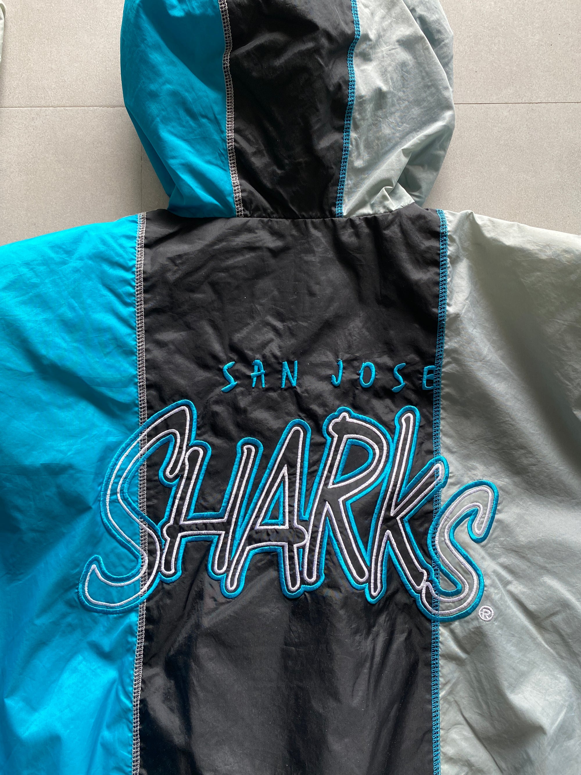 90s STARTER SHARKS MLB JACKET - M